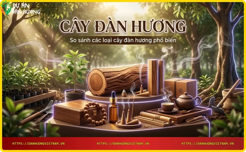 Ba mẫu gỗ đàn hương Ấn Độ, Úc, Hawaii
