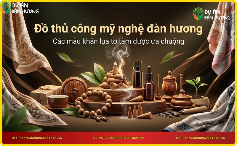 Ba mẫu khăn lụa tơ tằm được ưa chuộng: trơn pastel, họa tiết hoa sen, viền ren