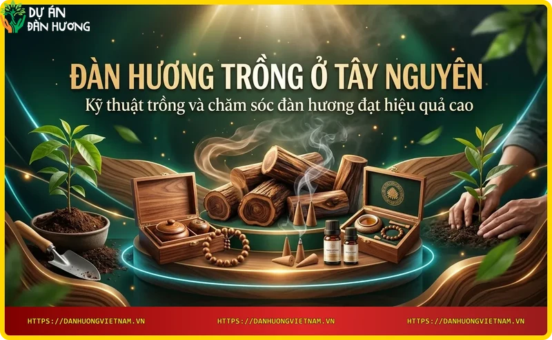 Bàn tay nông dân trồng cây đàn hương non trên đất đỏ bazan Tây Nguyên