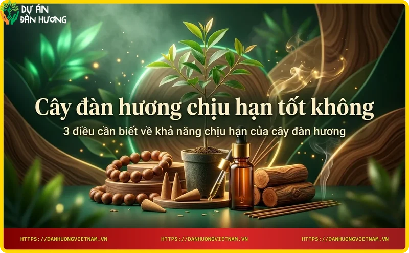 Bộ rễ sâu của cây đàn hương giúp hút nước từ tầng đất sâu khi hạn hán