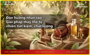 Bộ sản phẩm đàn hương nhân tạo: tinh dầu, nhang, vòng gỗ