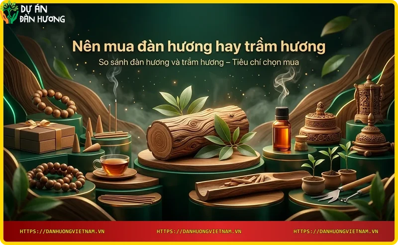 Bộ sưu tập sản phẩm đàn hương và trầm hương - So sánh chi tiết