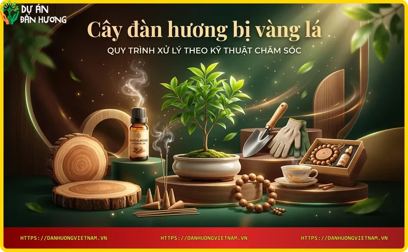 Bón phân cho cây đàn hương bị vàng lá