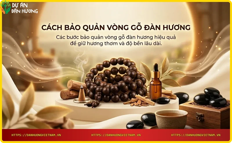 Các bước lau chùi và bảo quản vòng gỗ đàn hương