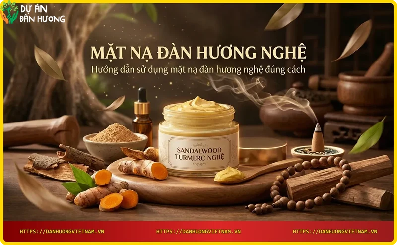 Các bước sử dụng mặt nạ đàn hương nghệ đúng cách