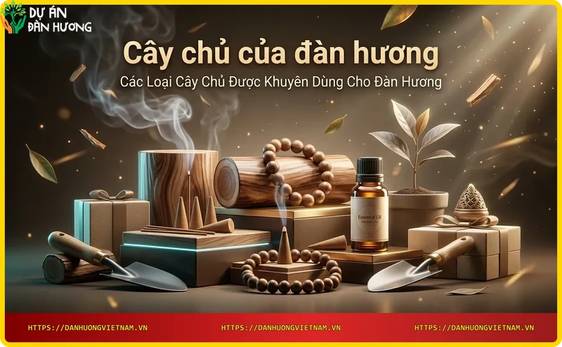 Các loại cây chủ phổ biến cho đàn hương: keo, bạch đàn, xà cừ, me tây