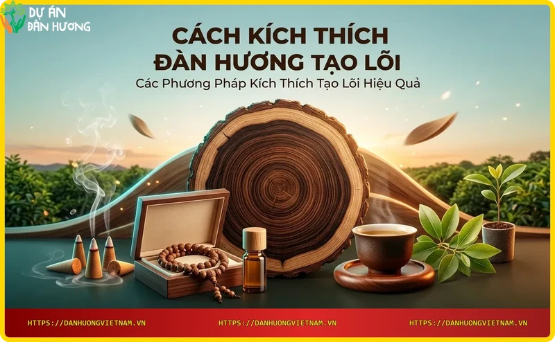 Các phương pháp kích thích đàn hương tạo lõi: cơ học, hóa học, sinh học