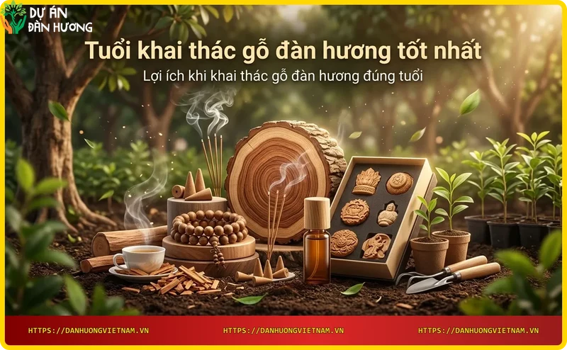 Các sản phẩm gỗ đàn hương chất lượng cao từ cây khai thác đúng tuổi
