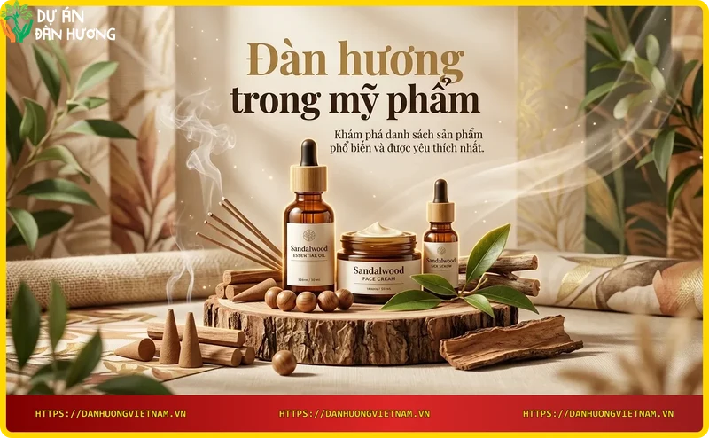 Các sản phẩm mỹ phẩm từ đàn hương phổ biến