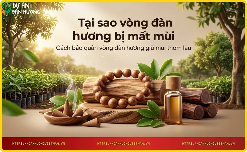 Cách bảo quản vòng đàn hương trong hộp gỗ khô ráo, thoáng mát