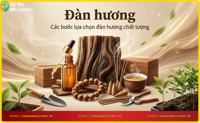 Cách phân biệt gỗ đàn hương thật: thớ gỗ mịn, màu nâu vàng