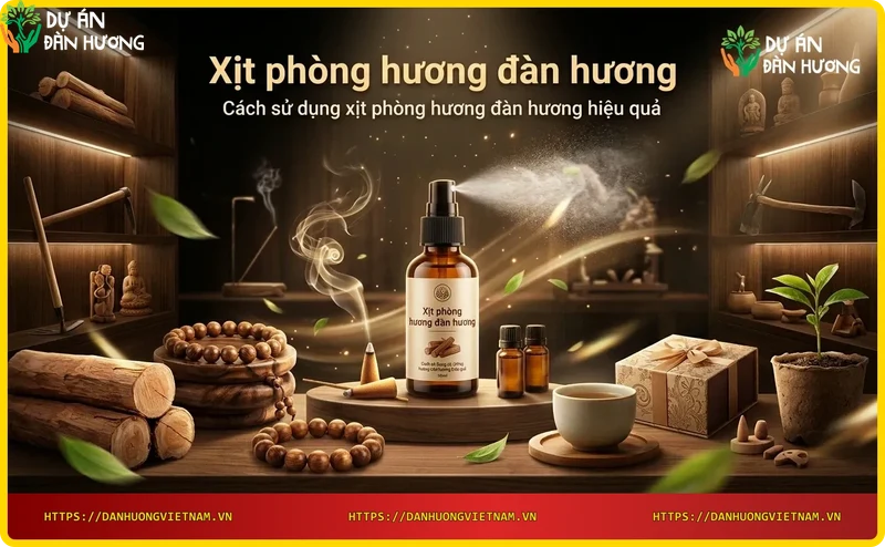 Cách sử dụng xịt phòng hương đàn hương trong phòng khách