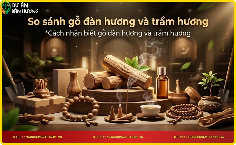Cận cảnh vân gỗ đàn hương và trầm hương - cách nhận biết bằng mắt thường
