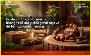 Cấu trúc gỗ đàn hương với tinh dầu và độ ẩm ảnh hưởng đến khả năng chống mối mọt