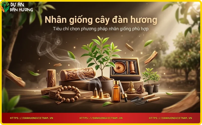 Cây đàn hương con phát triển tốt trong bầu ươm