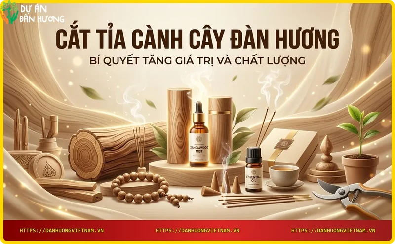 Cây đàn hương phát triển tốt sau khi cắt tỉa đúng kỹ thuật