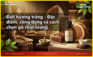 Cây đàn hương trắng với hoa tím đỏ và lá xanh trong rừng trồng