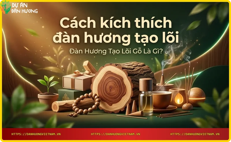 Cây đàn hương trưởng thành với lõi gỗ đang hình thành