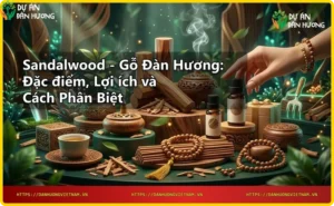 Cây đàn hương với thân gỗ và lá xanh trong rừng tự nhiên