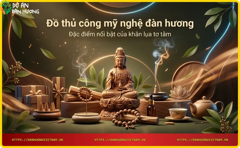 Chi tiết bề mặt khăn lụa tơ tằm với độ bóng tự nhiên