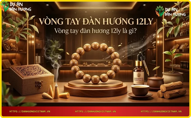 Chi tiết hạt vòng tay đàn hương 12ly với vân gỗ tự nhiên