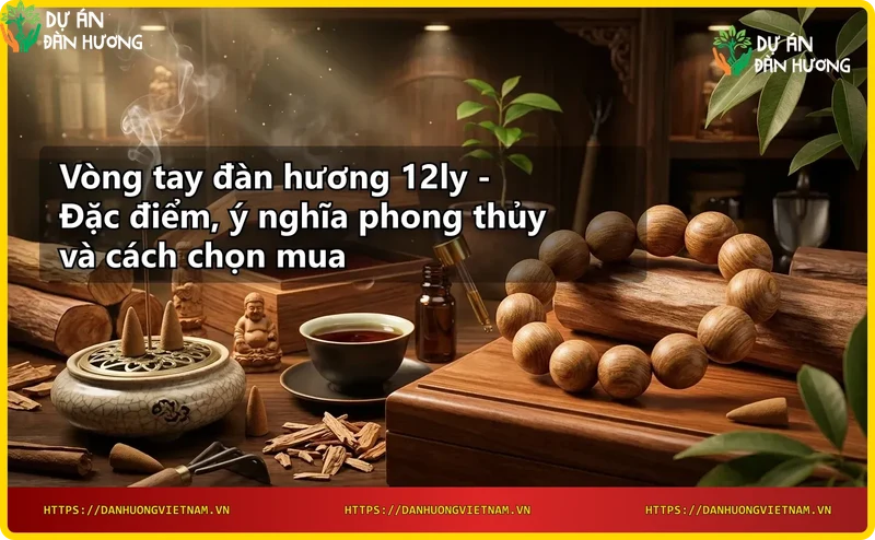 Chi tiết hạt vòng tay đàn hương 12ly với vân gỗ tự nhiên