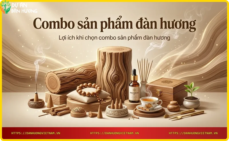 Chi tiết sản phẩm đàn hương: vòng tay, nhang, tượng điêu khắc