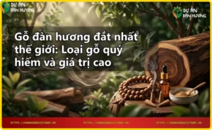 Chi tiết vân gỗ đàn hương quý hiếm