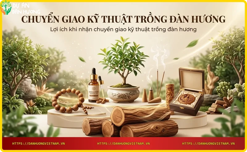 Chuyên gia kiểm tra cây đàn hương giống khỏe mạnh tại vườn ươm