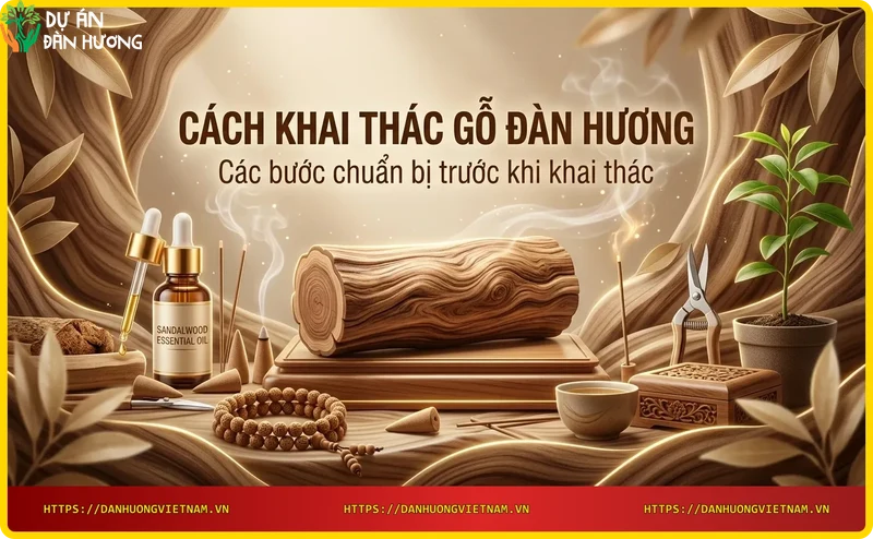 Công nhân dùng thước đo đường kính thân cây đàn hương trước khi khai thác