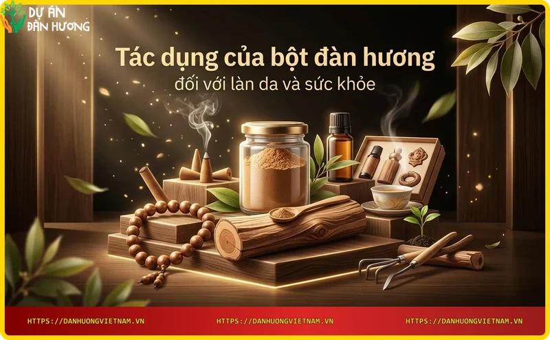 Đắp mặt nạ bột đàn hương lên da