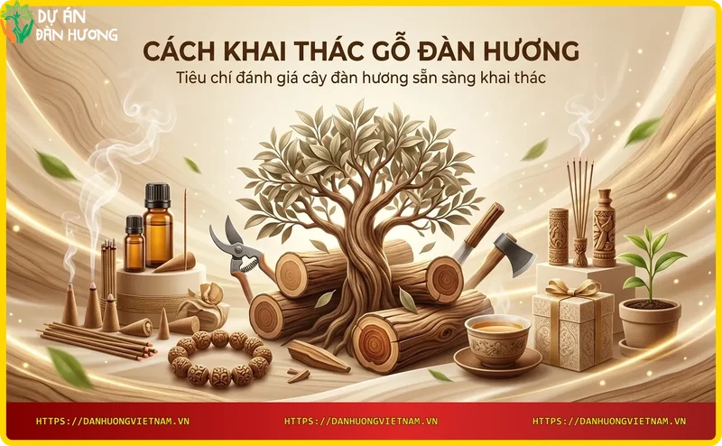 Dấu hiệu vỏ cây đàn hương nứt nhẹ và lá vàng – chỉ thị cây đã sẵn sàng khai thác