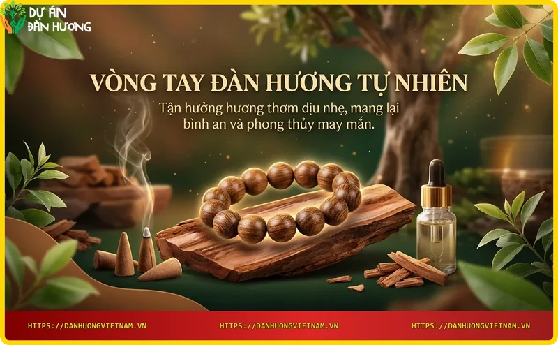 Đeo vòng tay đàn hương tự nhiên giúp thư giãn