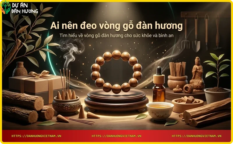 Gỗ đàn hương nguyên khối và vòng đàn hương thành phẩm