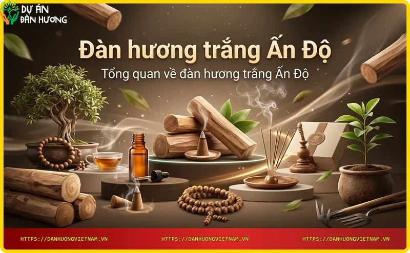 Gỗ đàn hương trắng Ấn Độ thô với vân gỗ tự nhiên