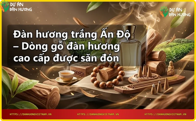 Gỗ đàn hương trắng Ấn Độ thô với vân gỗ tự nhiên