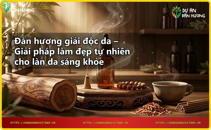 Gỗ đàn hương tự nhiên trong rừng với ánh sáng vàng dịu