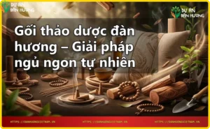 Gối thảo dược đàn hương với các loại thảo dược thiên nhiên