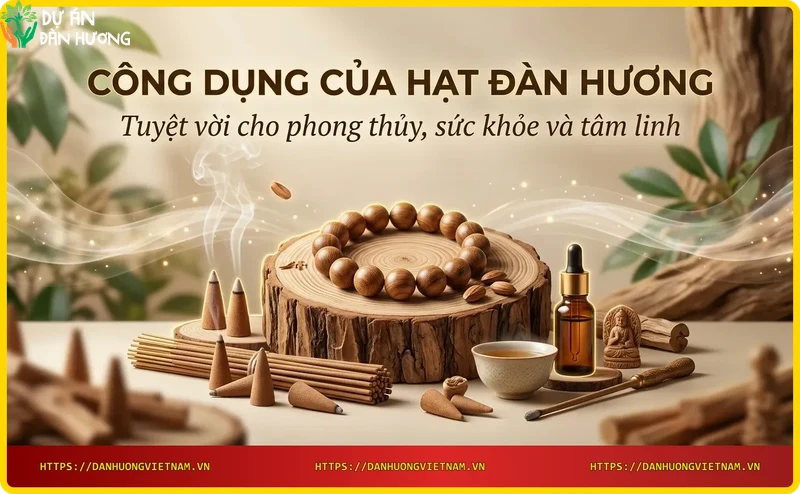 Hạt đàn hương chất lượng cao với vân gỗ tự nhiên