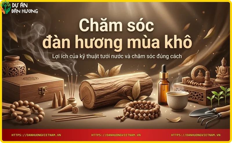 Hệ thống tưới nhỏ giọt cho cây đàn hương