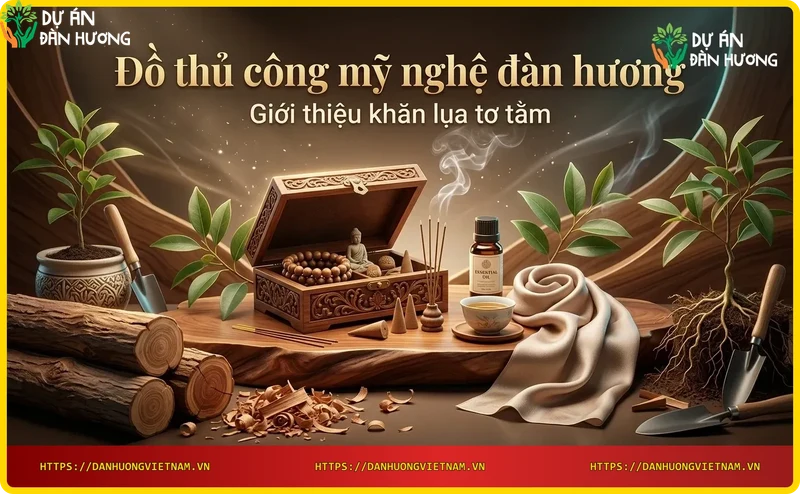 Hình ảnh khăn lụa tơ tằm được nâng niu trên tay