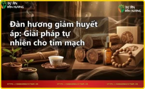 Hình ảnh minh họa mối liên hệ giữa đàn hương và huyết áp, tinh dầu đàn hương với các phân tử alpha-santalol
