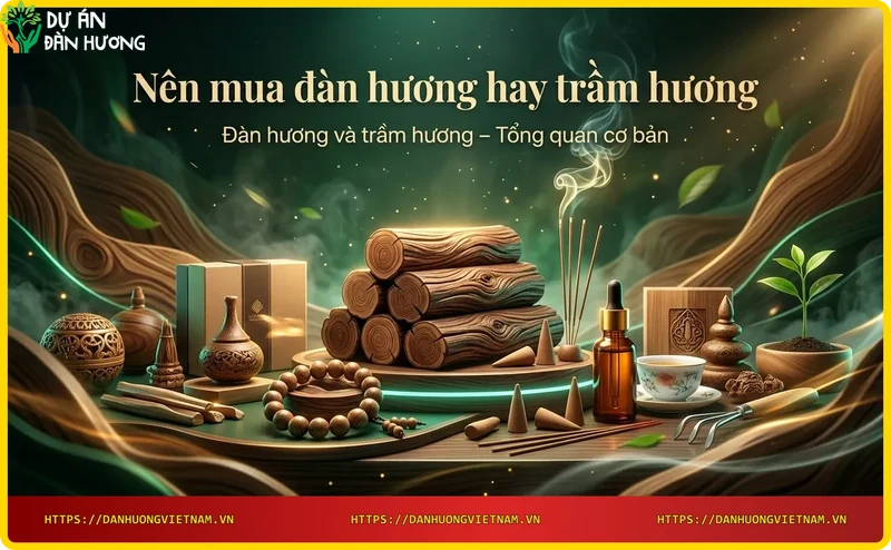 Hình ảnh so sánh gỗ đàn hương và trầm hương - Tổng quan cơ bản