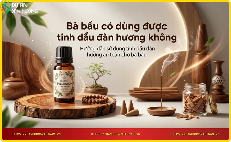 Hướng dẫn sử dụng tinh dầu đàn hương an toàn cho bà bầu: pha loãng với dầu nền