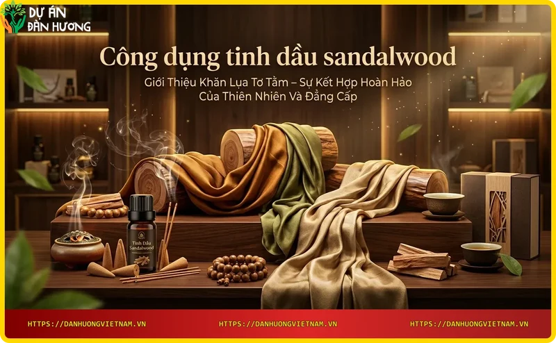 Khăn lụa tơ tằm họa tiết hoa sen