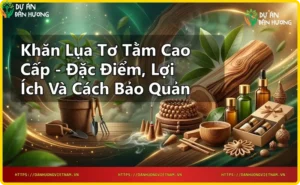 Khăn lụa tơ tằm mềm mại bay nhẹ trong không gian sang trọng