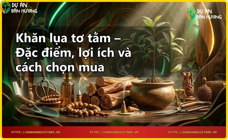 Khăn lụa tơ tằm với họa tiết hoa văn tinh tế