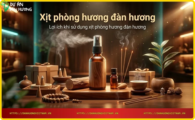 Không gian phòng ngủ thư thái với xịt phòng hương đàn hương