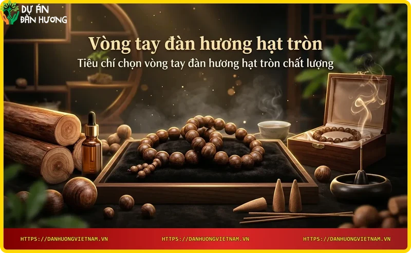 Kiểm tra chất lượng gỗ đàn hương trên vòng tay hạt tròn