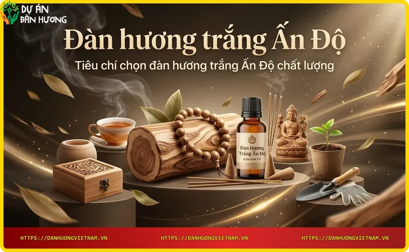Kiểm tra vân gỗ đàn hương trắng Ấn Độ dưới kính lúp